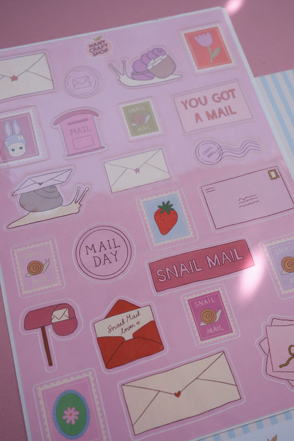 Planche stickers Snail Mail A5 🐌