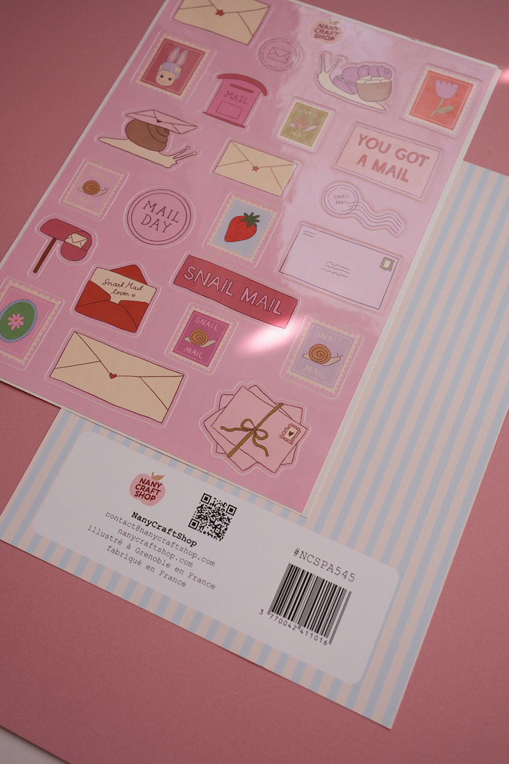 Planche stickers Snail Mail A5 🐌