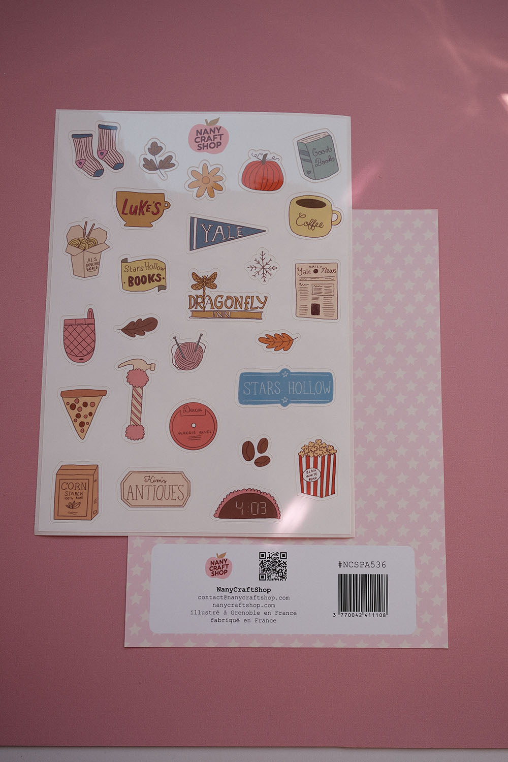 Planche stickers Gilmore Girls inspiration A5