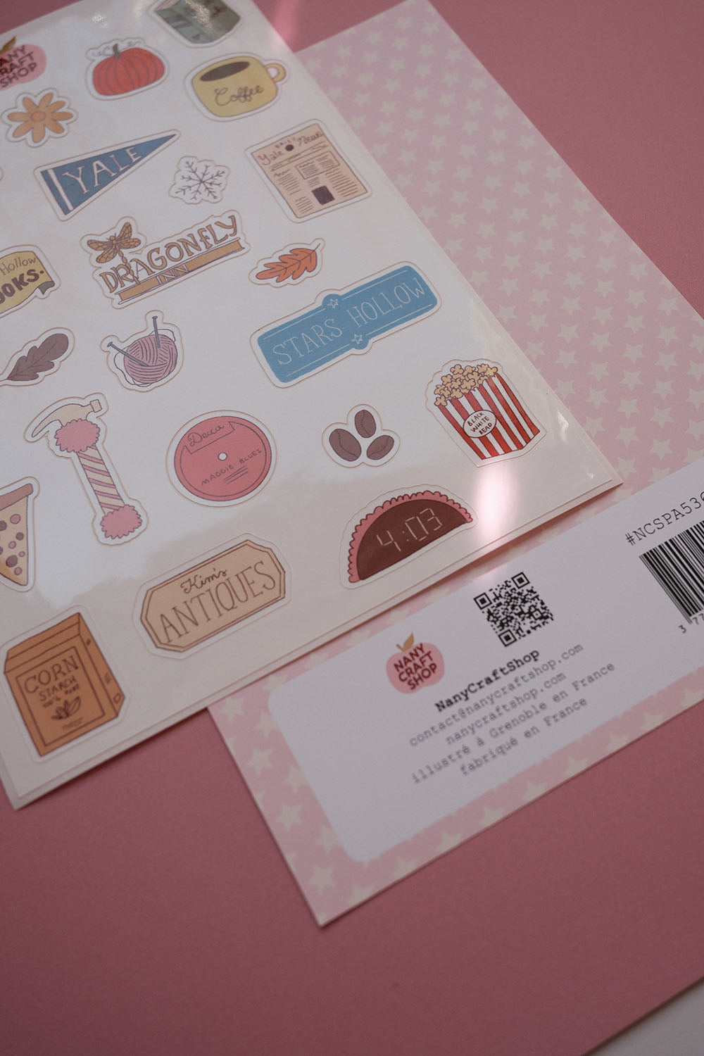 Planche stickers Gilmore Girls inspiration A5