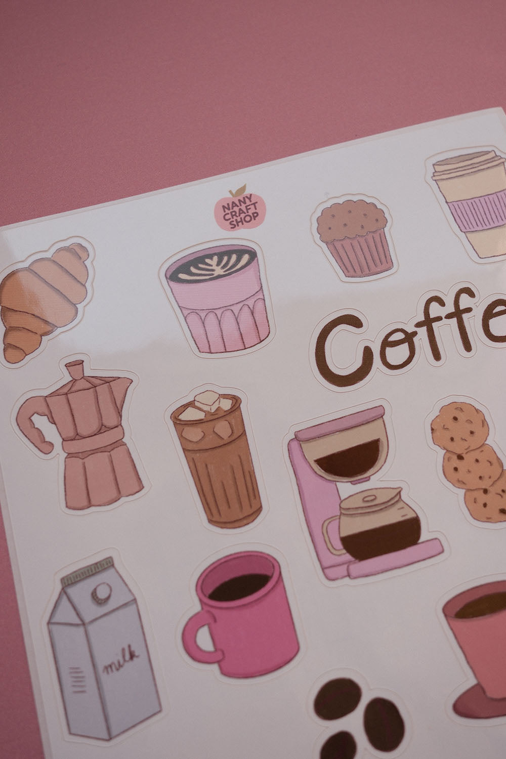 Planche stickers Café A5 ☕️