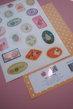 Planche stickers étiquettes fruits A5 🍊