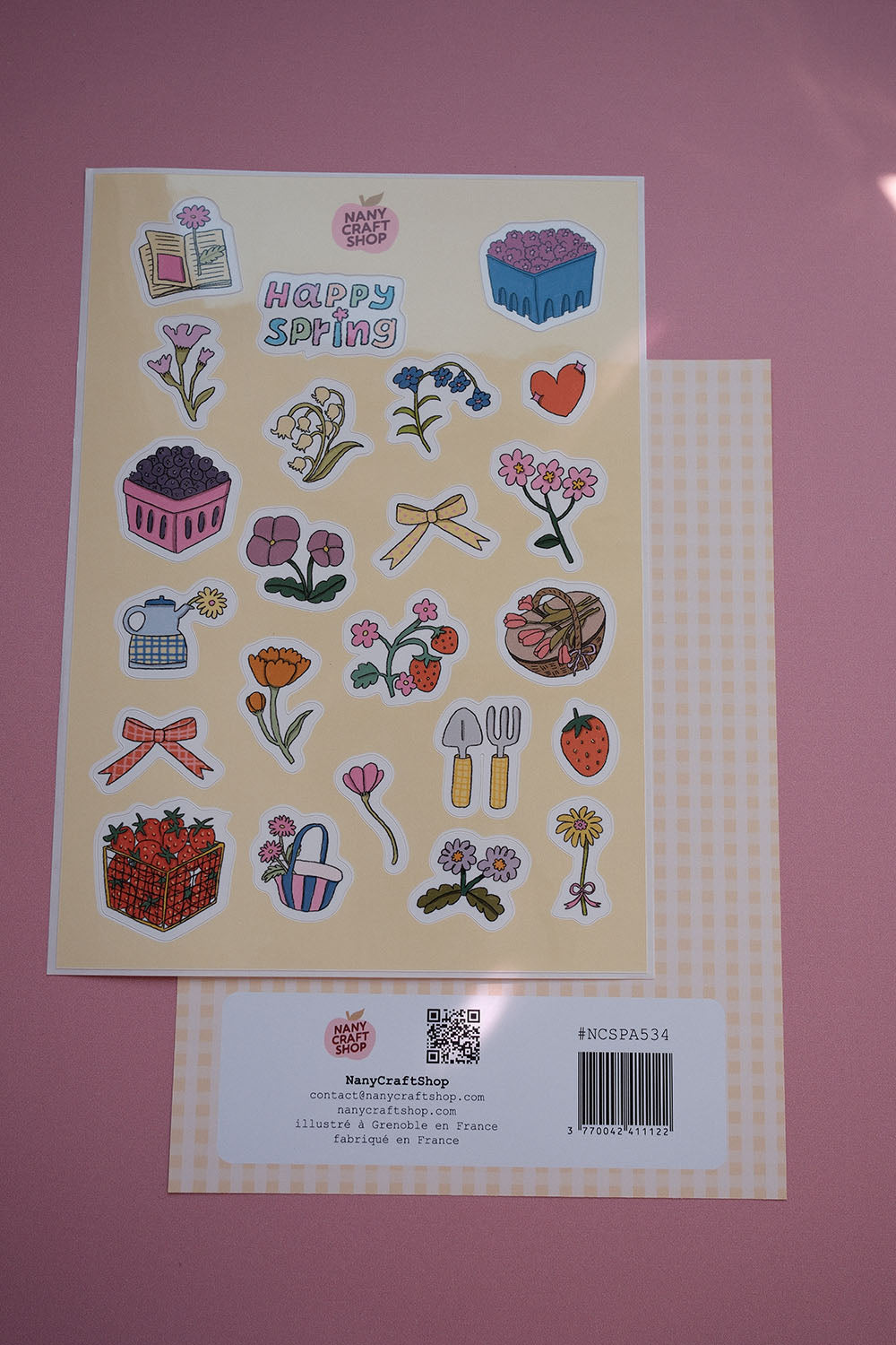 Planche stickers printemps fleuri A5 💐