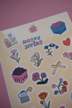 Planche stickers printemps fleuri A5 💐