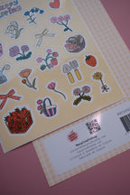 Planche stickers printemps fleuri A5 💐