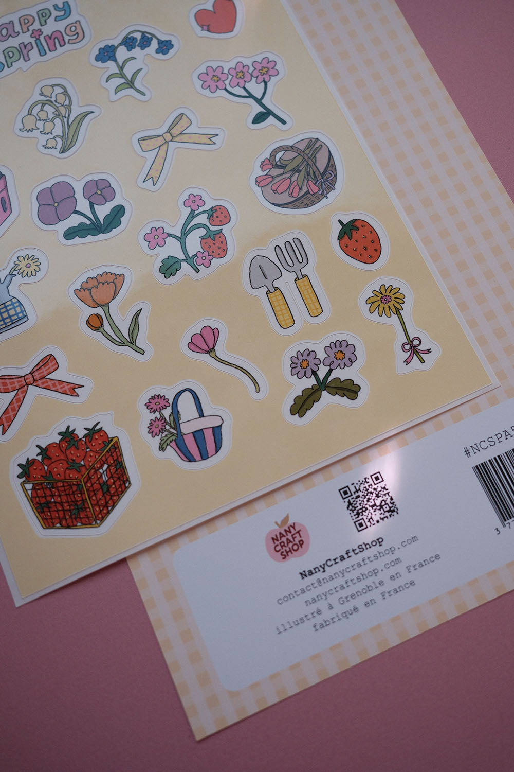 Planche stickers printemps fleuri A5 💐