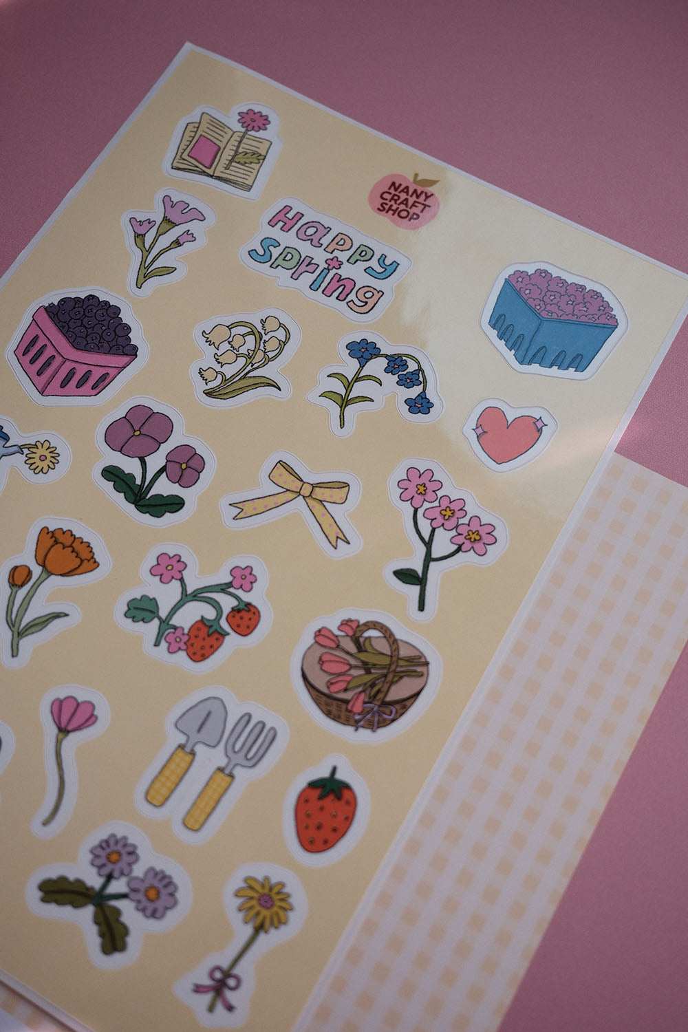Planche stickers printemps fleuri A5 💐