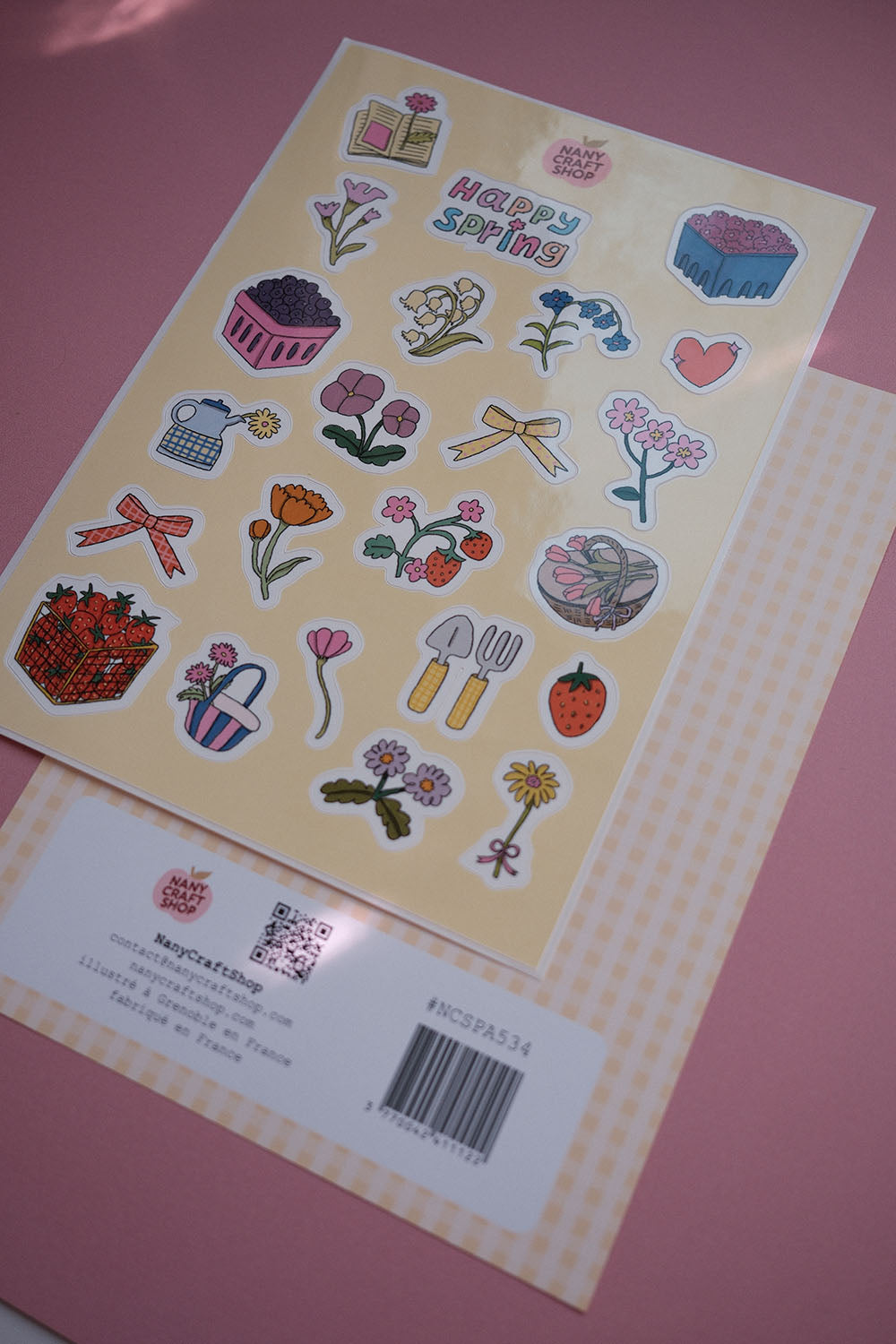 Planche stickers printemps fleuri A5 💐
