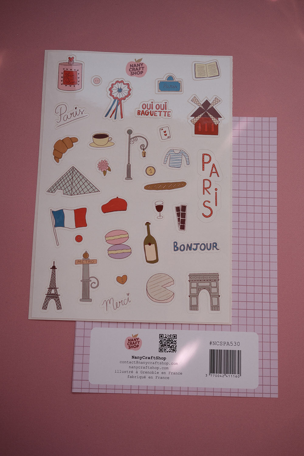 Planche stickers A5 Paris 🥐