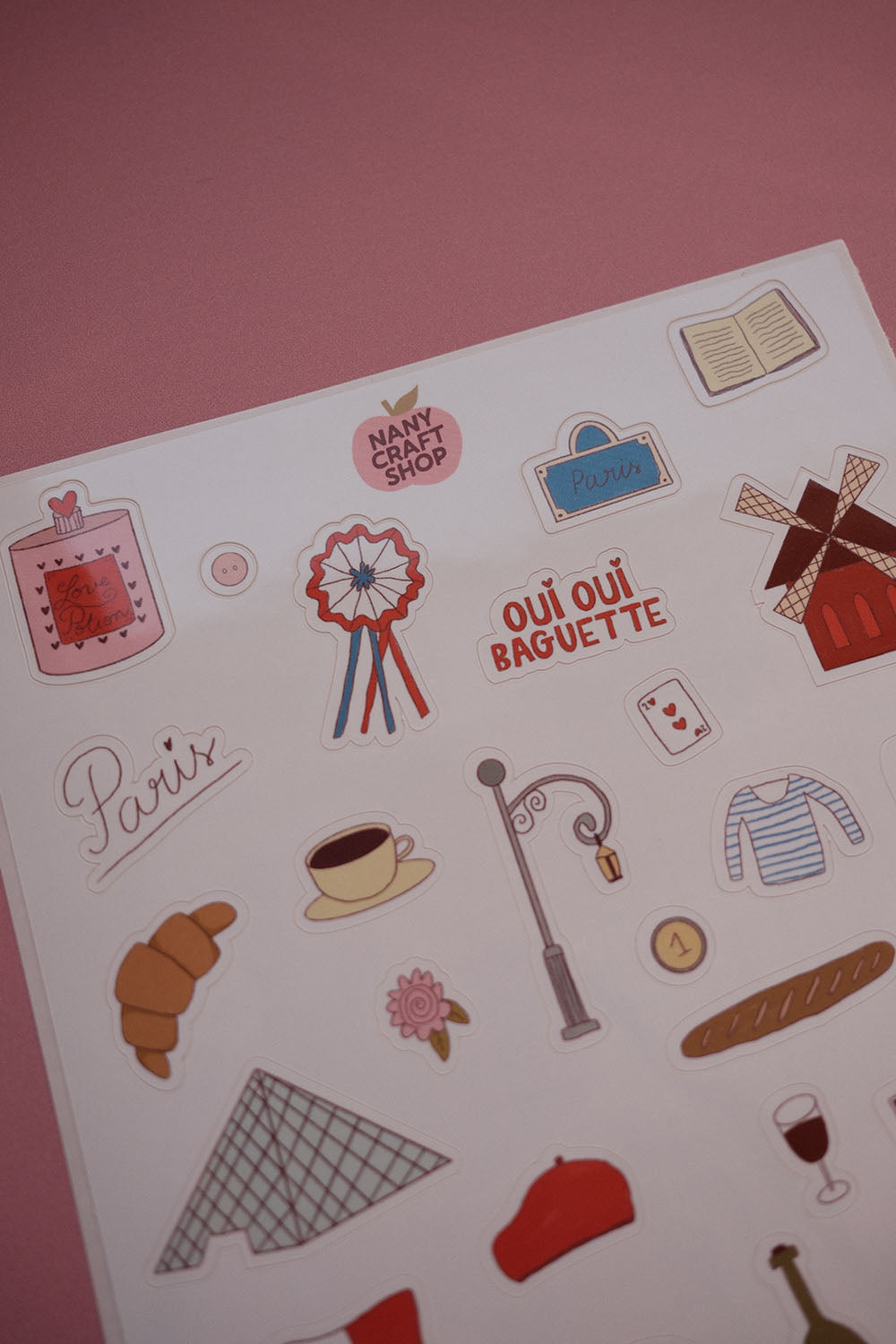 Planche stickers A5 Paris 🥐
