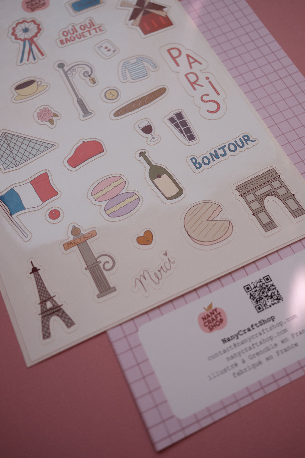 Planche stickers A5 Paris 🥐