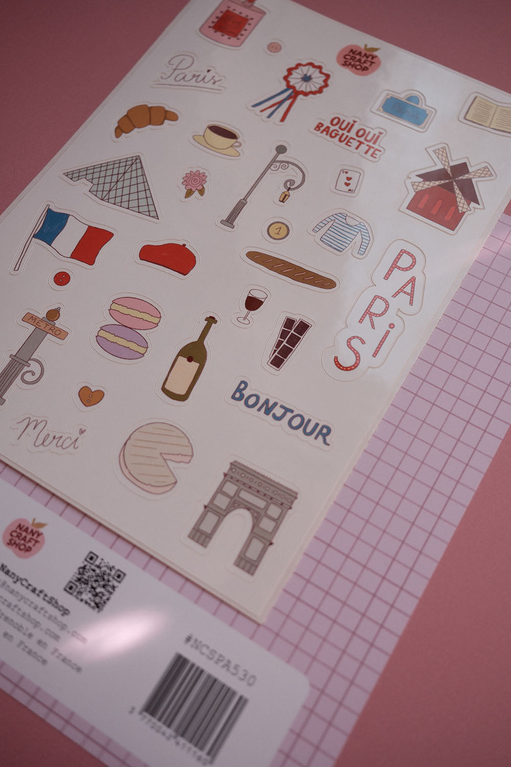 Planche stickers A5 Paris 🥐