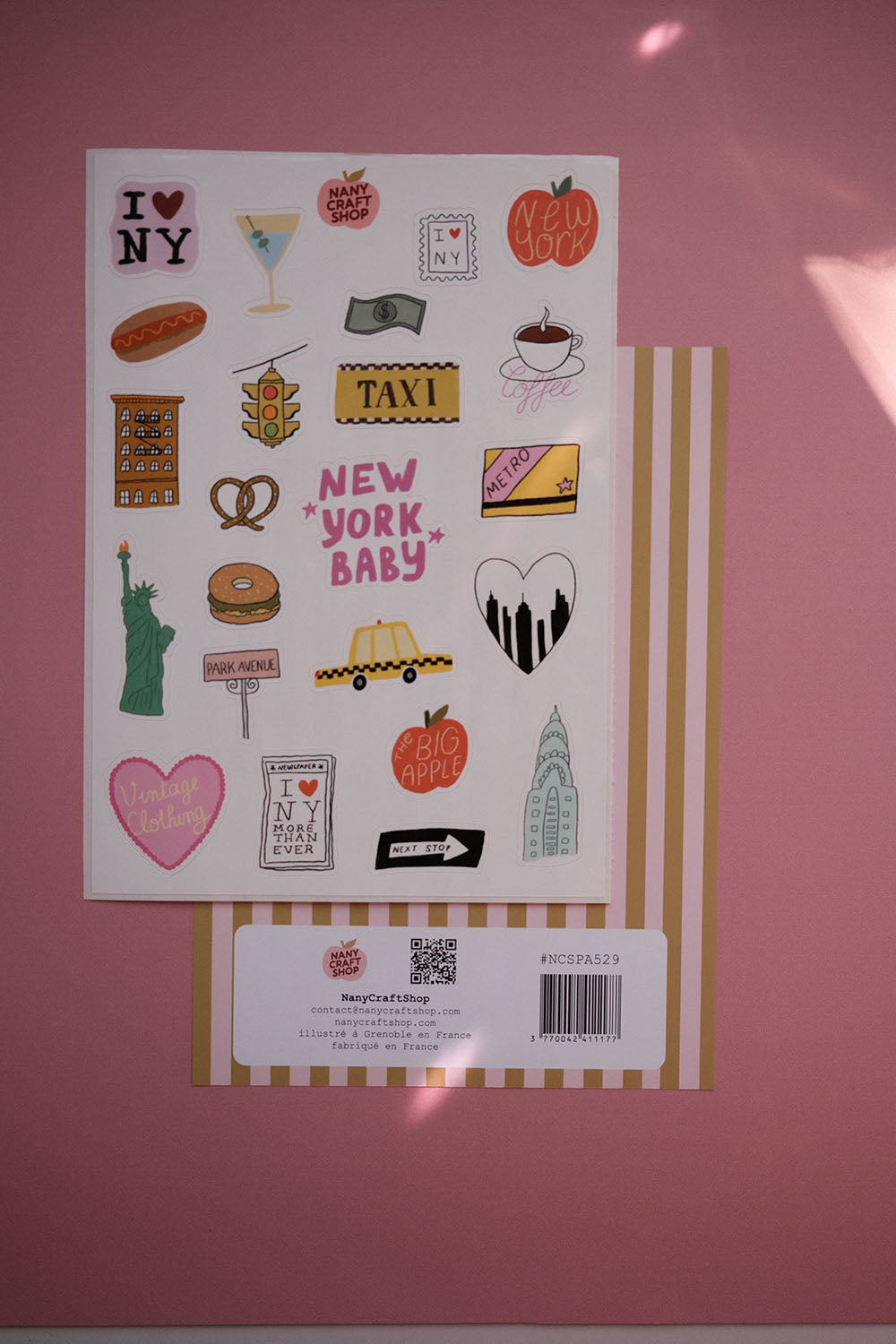 Planche stickers A5 New York City 🍎
