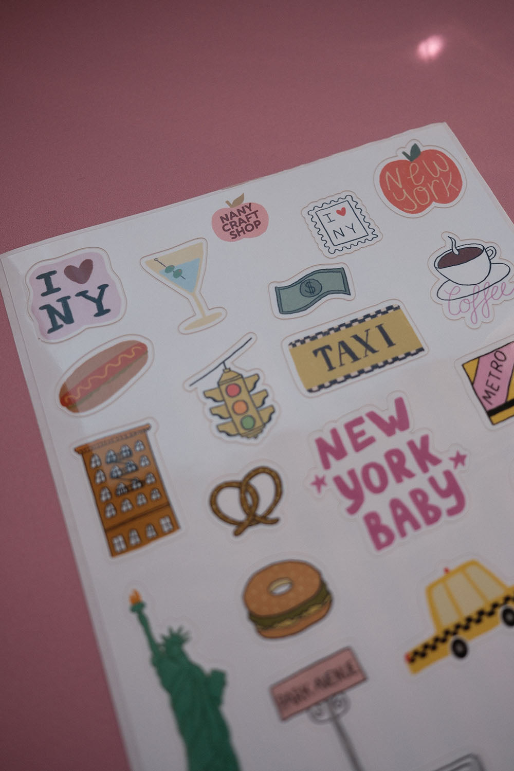 Planche stickers A5 New York City 🍎