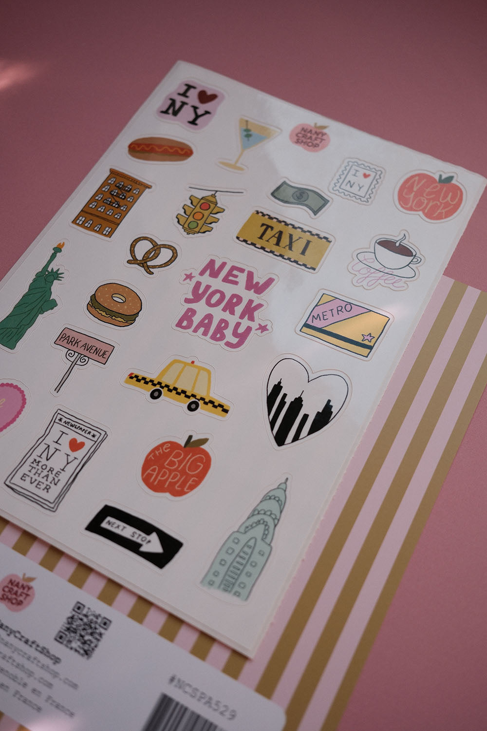 Planche stickers A5 New York City 🍎