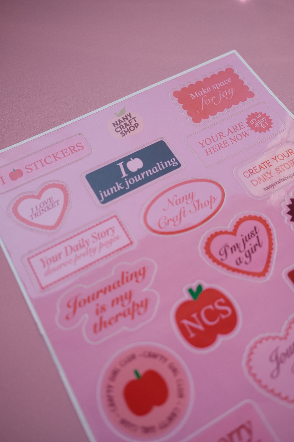 Planche stickers craft and journaling A5 💕✂️