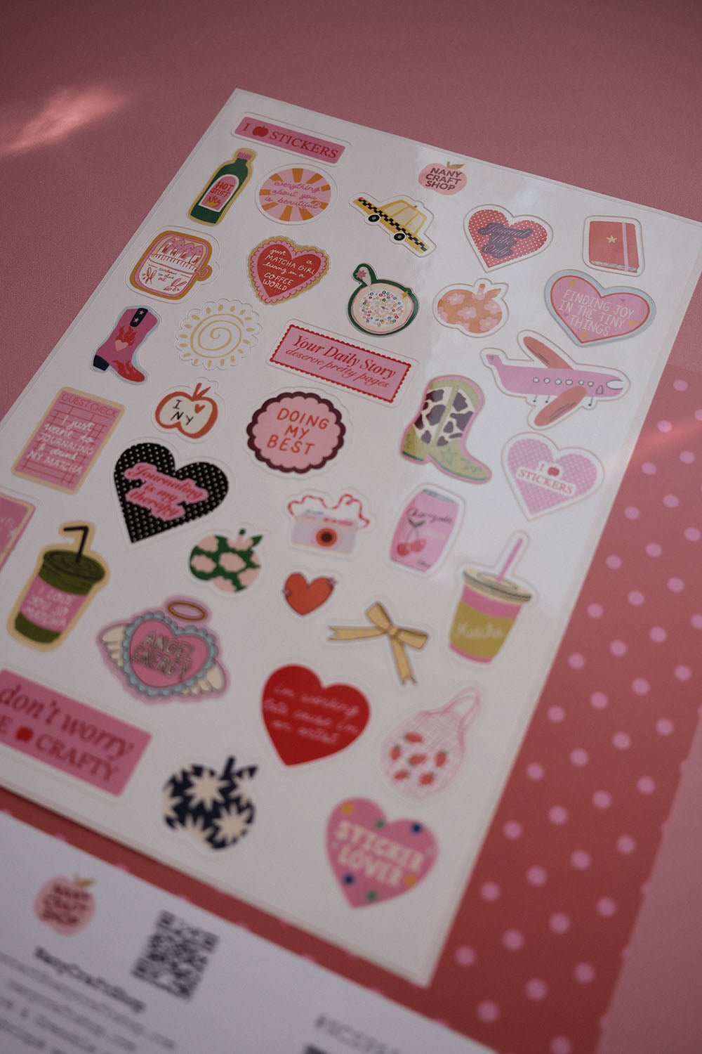 Planche stickers A5 favoris ❤️