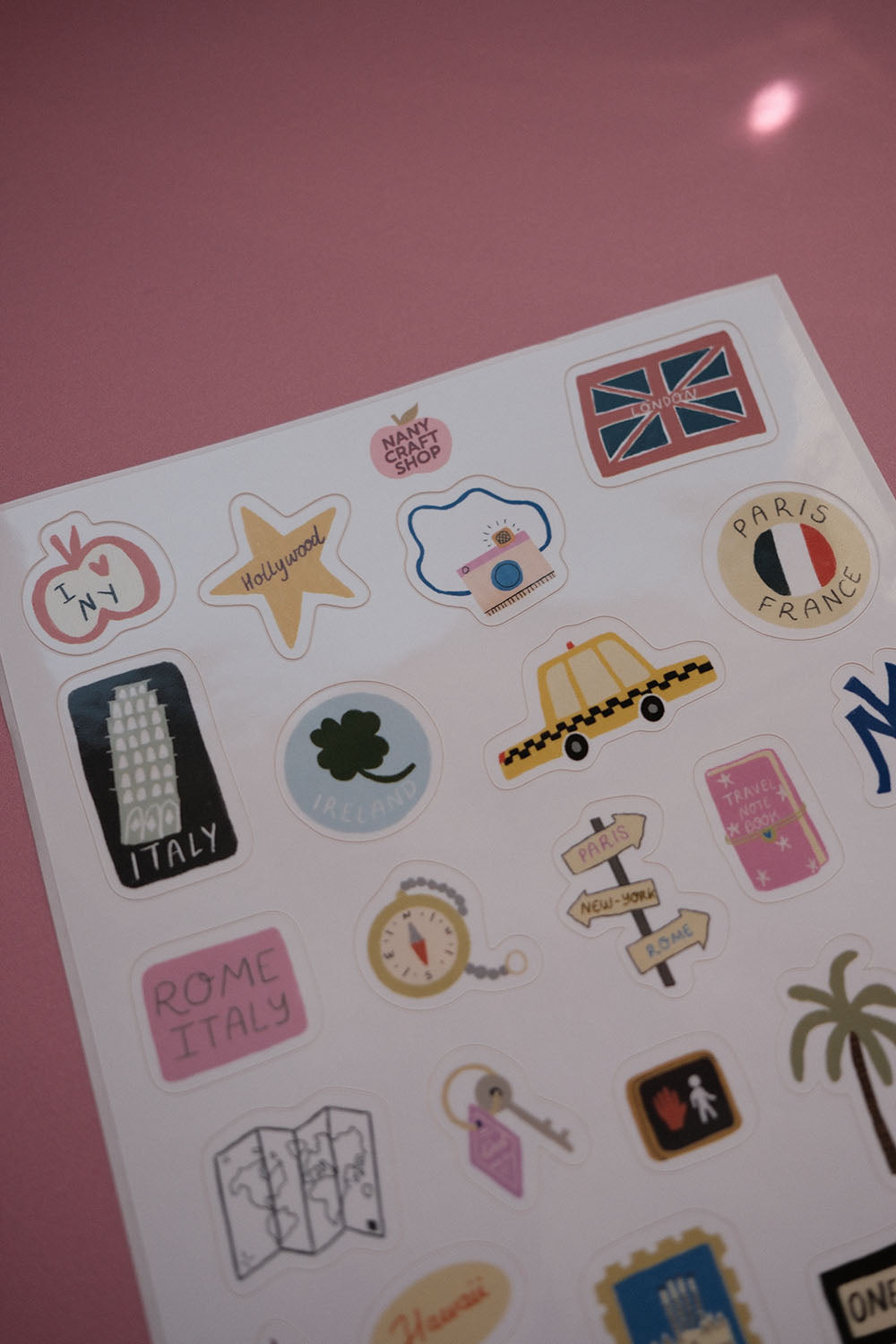 Planche stickers voyage A5 ✈️