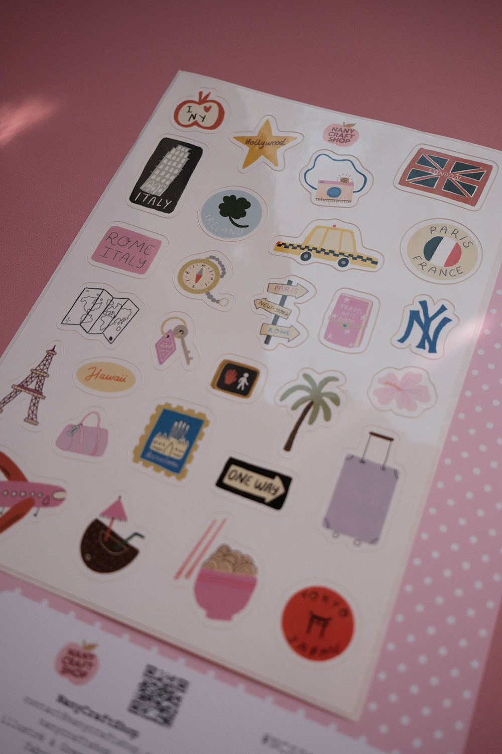 Planche stickers voyage A5 ✈️