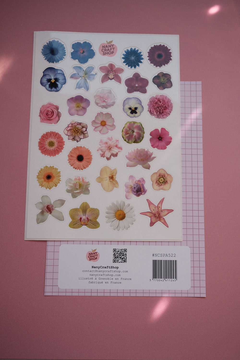 Planche de stickers fleurs A5 🌸