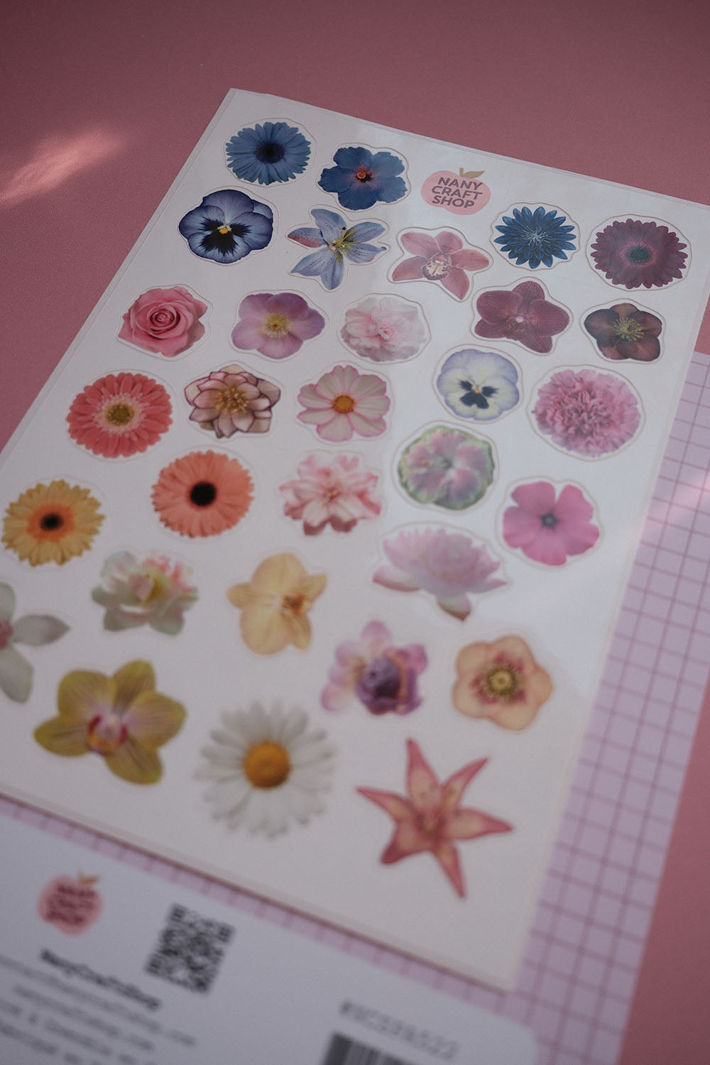 Planche de stickers fleurs A5 🌸