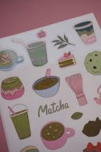 Planche stickers Matcha A5 🍵