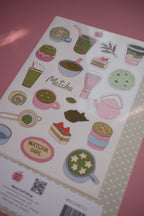 Planche stickers Matcha A5 🍵