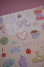 Planche stickers Printemps Pastel A5