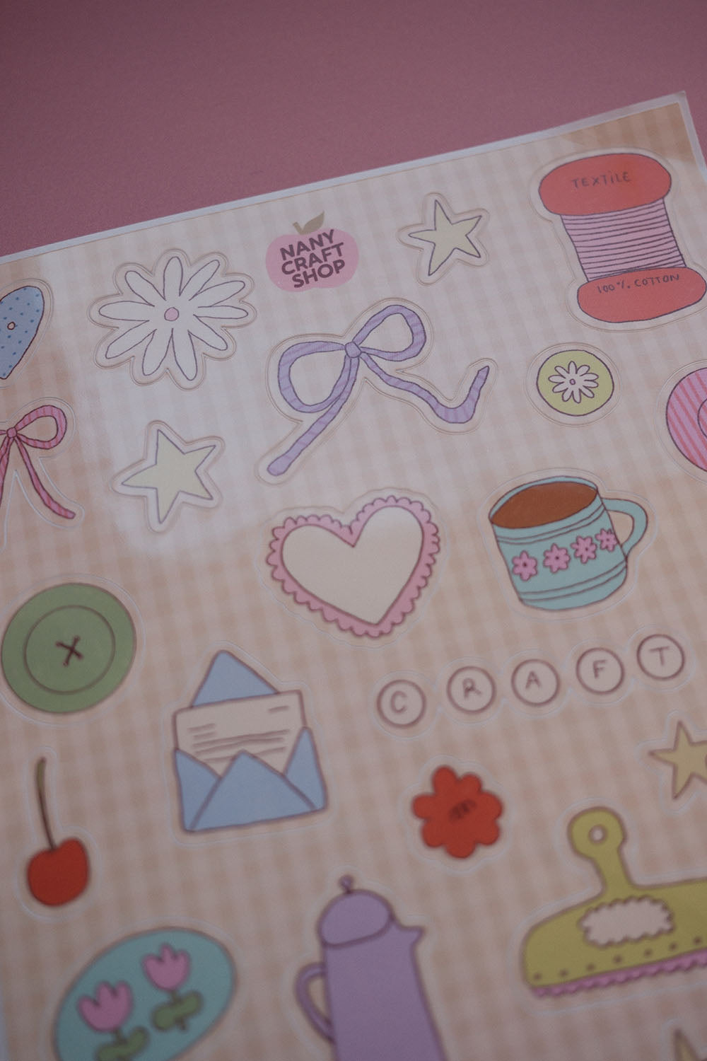 Planche stickers Printemps Pastel A5