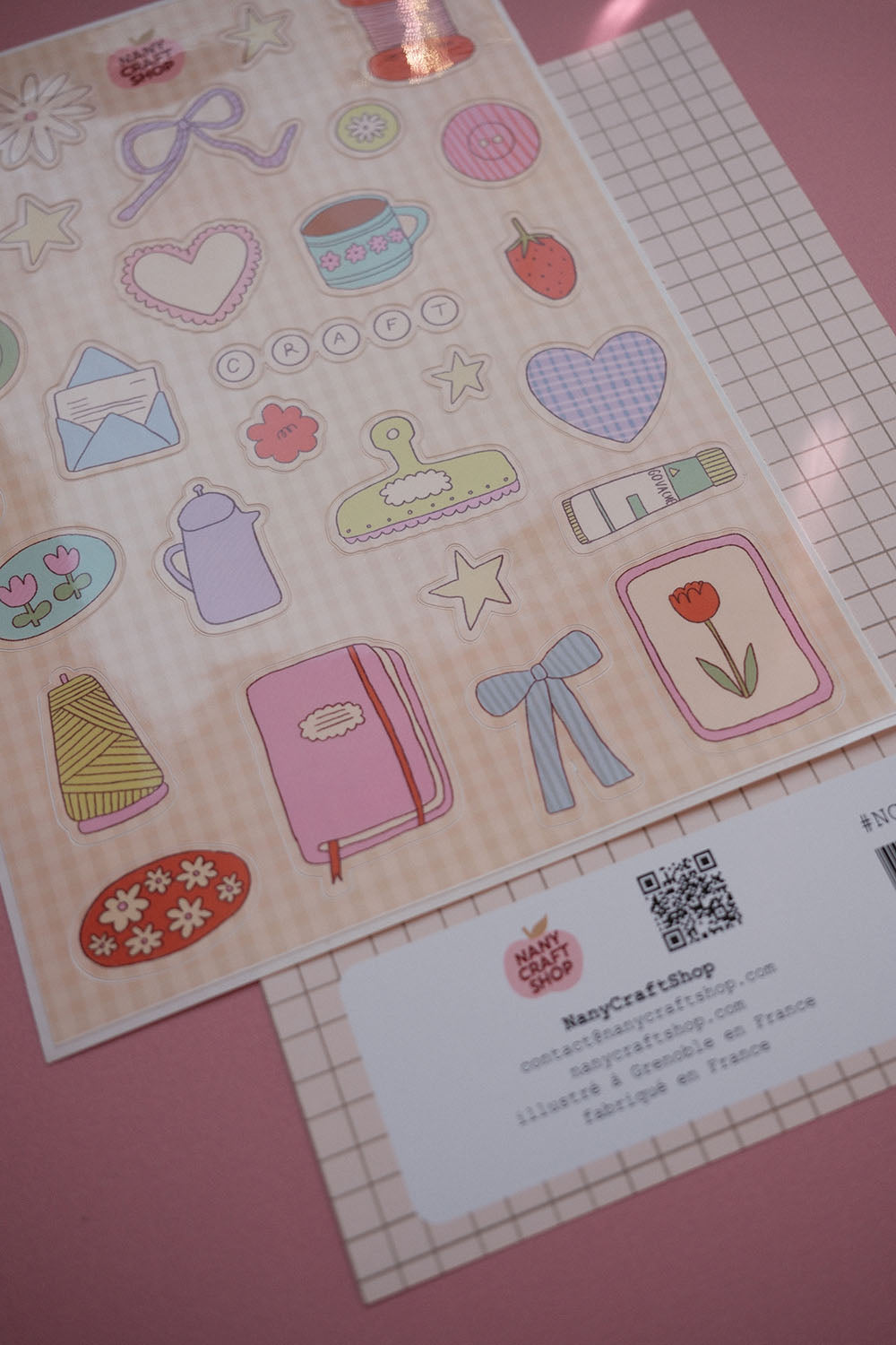 Planche stickers Printemps Pastel A5