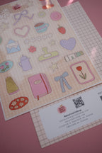 Planche stickers Printemps Pastel A5