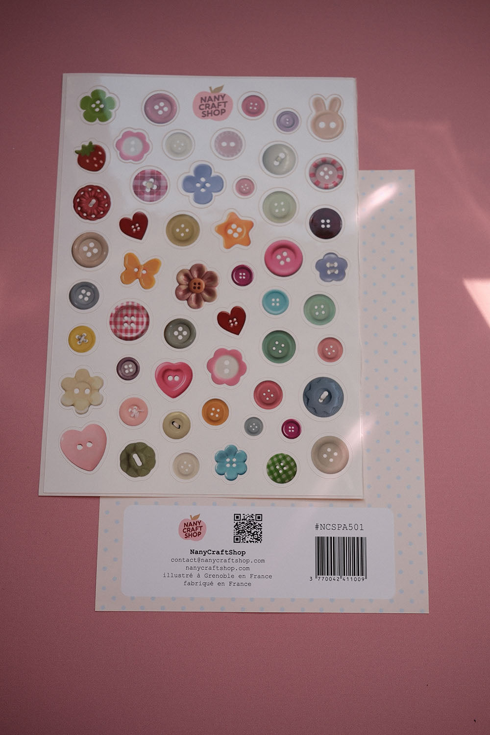 A5-Button-Aufkleberbogen