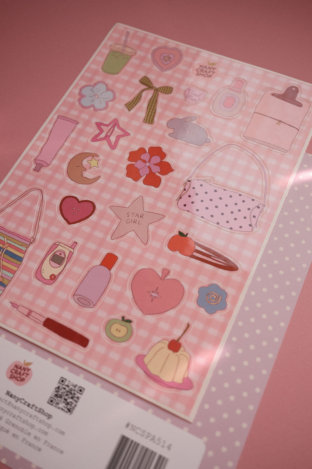 Planche stickers What's in my bag A5