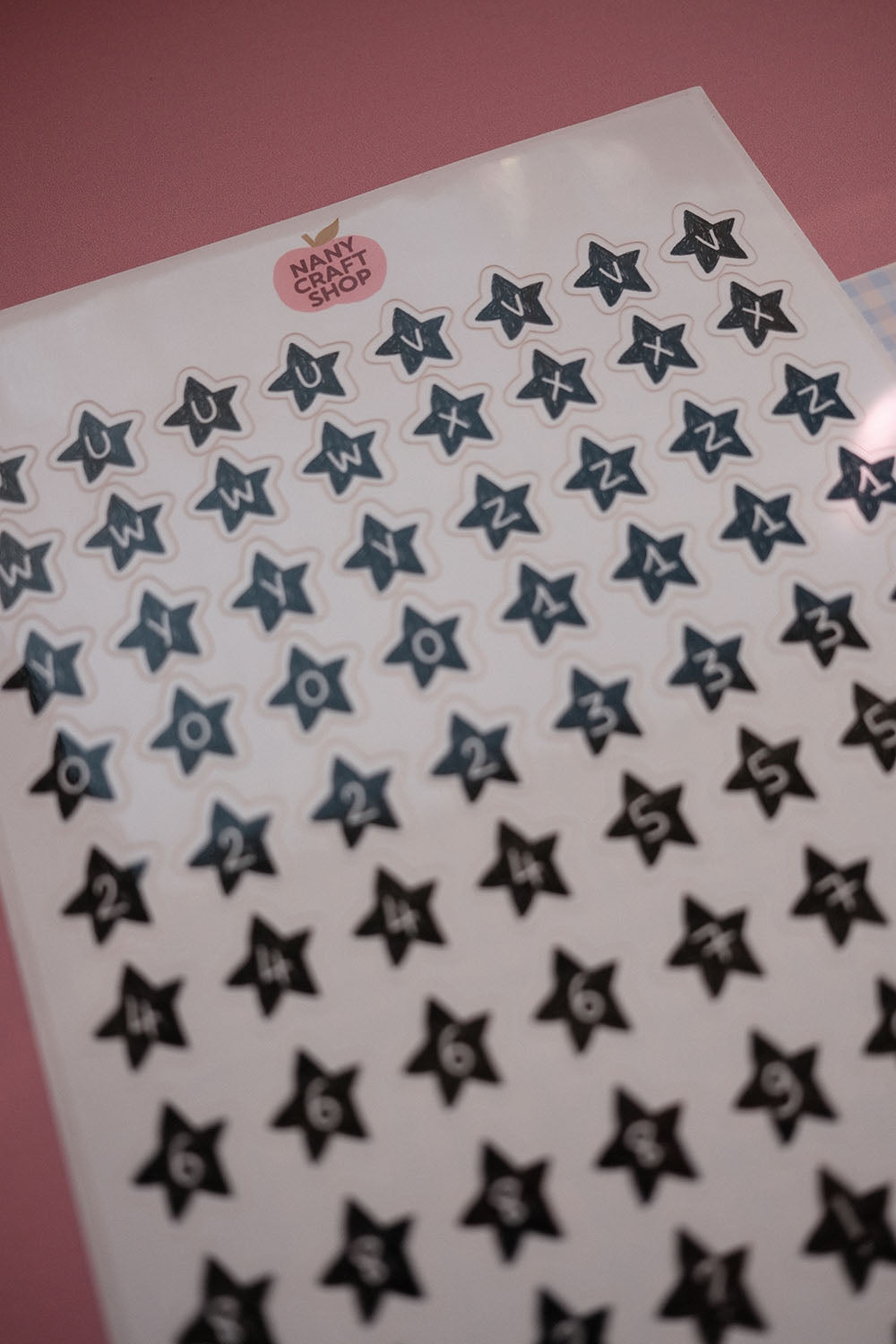 Planche de stickers alphabet étoiles ⭐️
