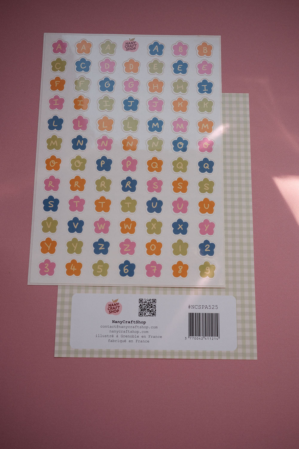 Planche stickers alphabet fleurs A5 🌸