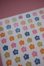 Planche stickers alphabet fleurs A5 🌸