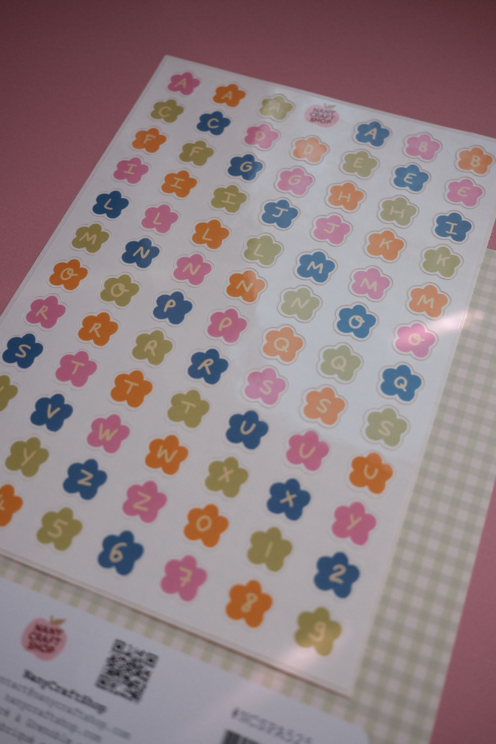 Planche stickers alphabet fleurs A5 🌸
