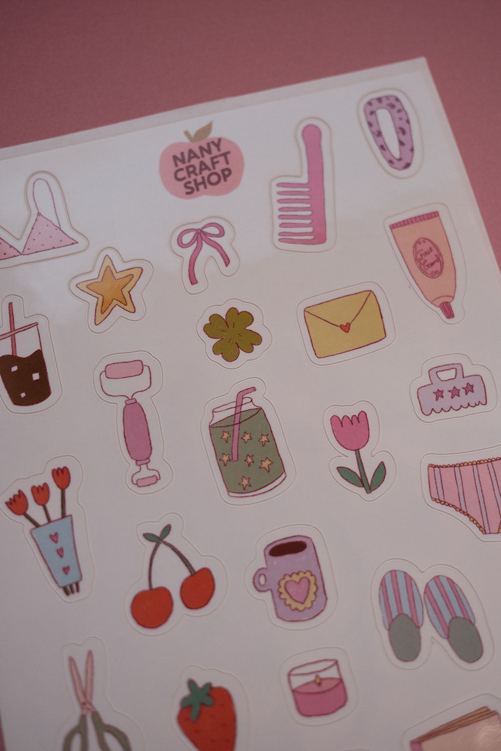 Planche stickers A6 girly things