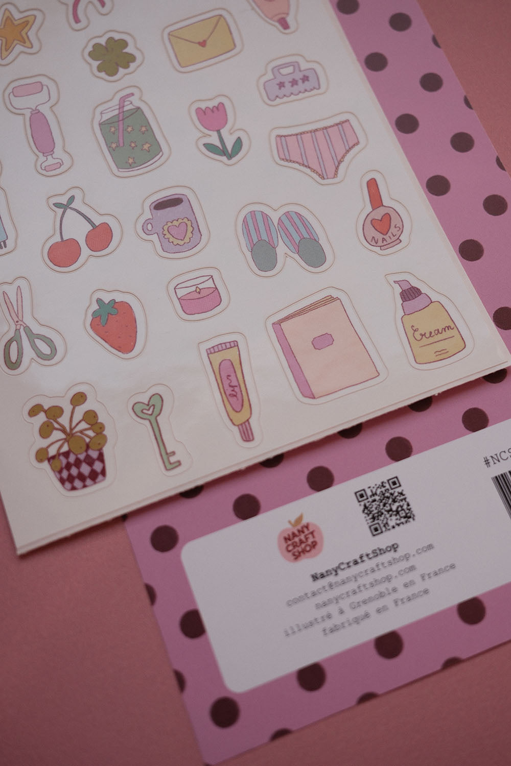 Planche stickers A6 girly things