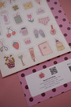Planche stickers A6 girly things