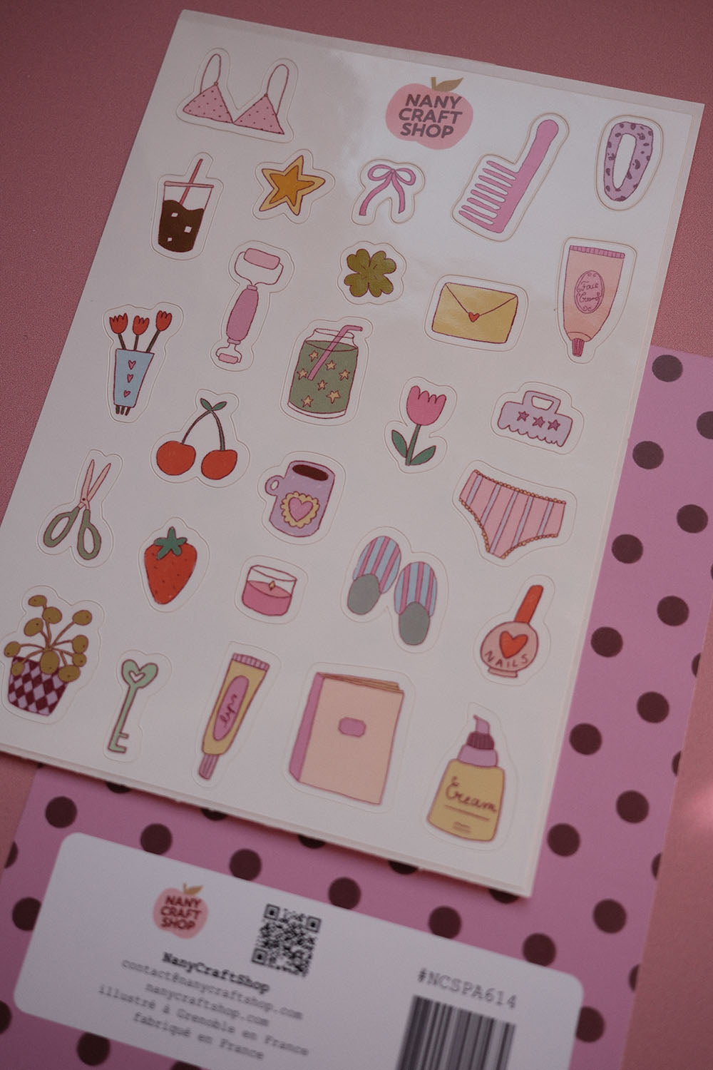 Planche stickers A6 girly things