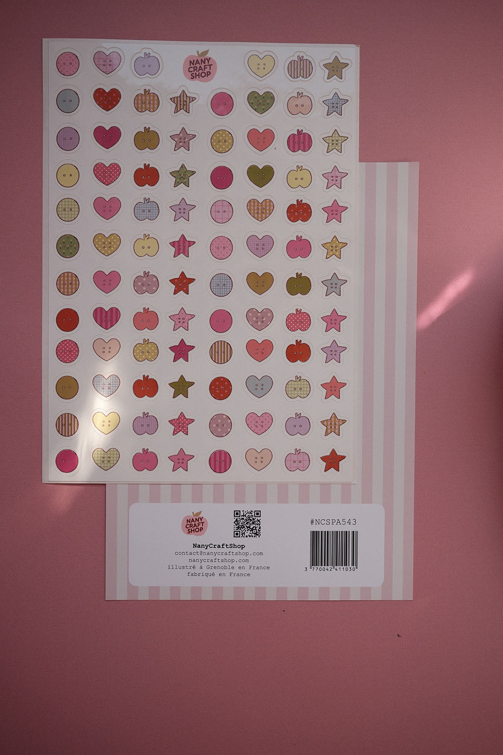 Planche stickers Mini Boutons A5