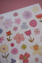 Planche stickers Fleurs Dessins A5 🌷