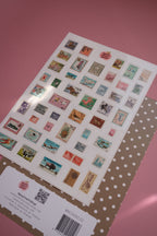 Planche stickers Timbres réalistes A5