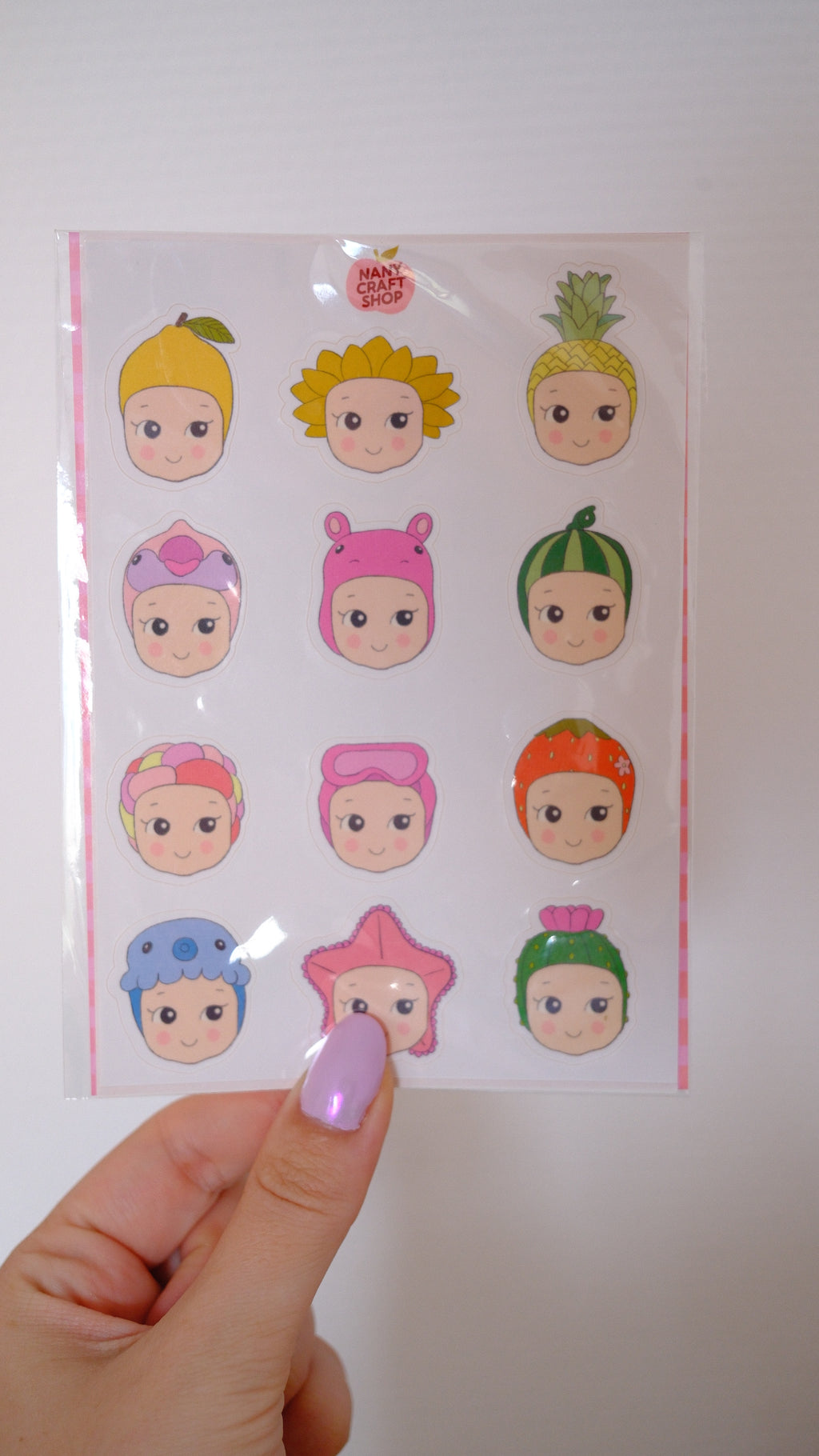 Planche stickers A6 baby été