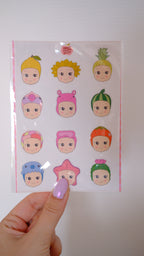 Planche stickers A6 baby été