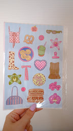 Planche stickers A5 cool girl