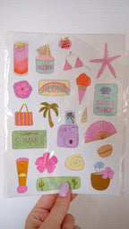 Planche stickers A5 Summer Girl