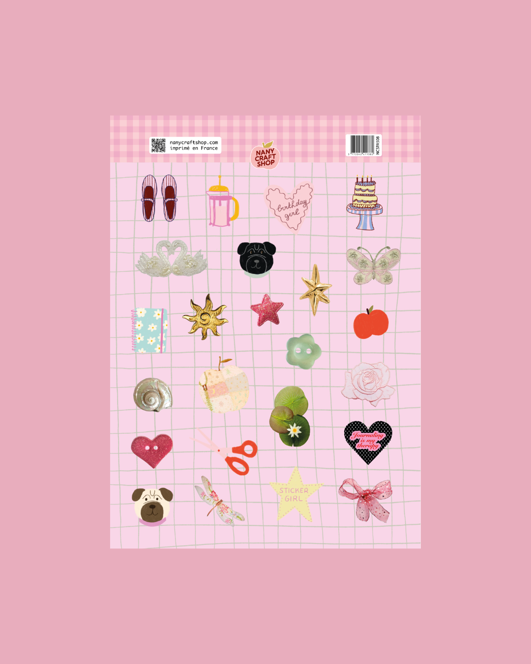 Planche de stickers A5 août