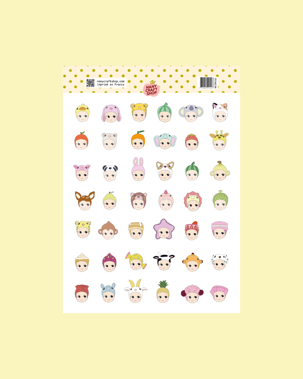 Planche stickers A5 Mini Baby